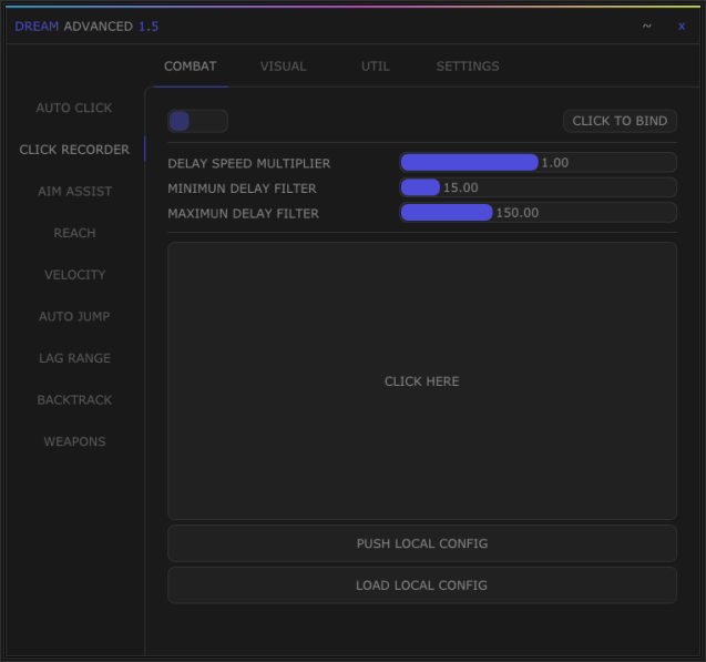 Minecraft DreamClient (Web / Phone Panel) Advanced