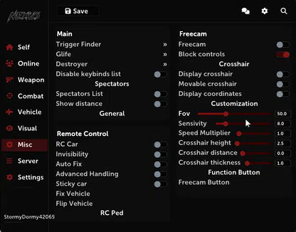 Nexus / Phaze Redengine Premium Menu