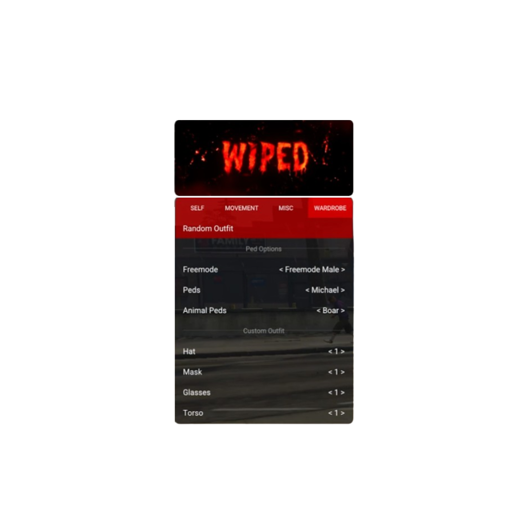 Wiped Susano Premium Menu